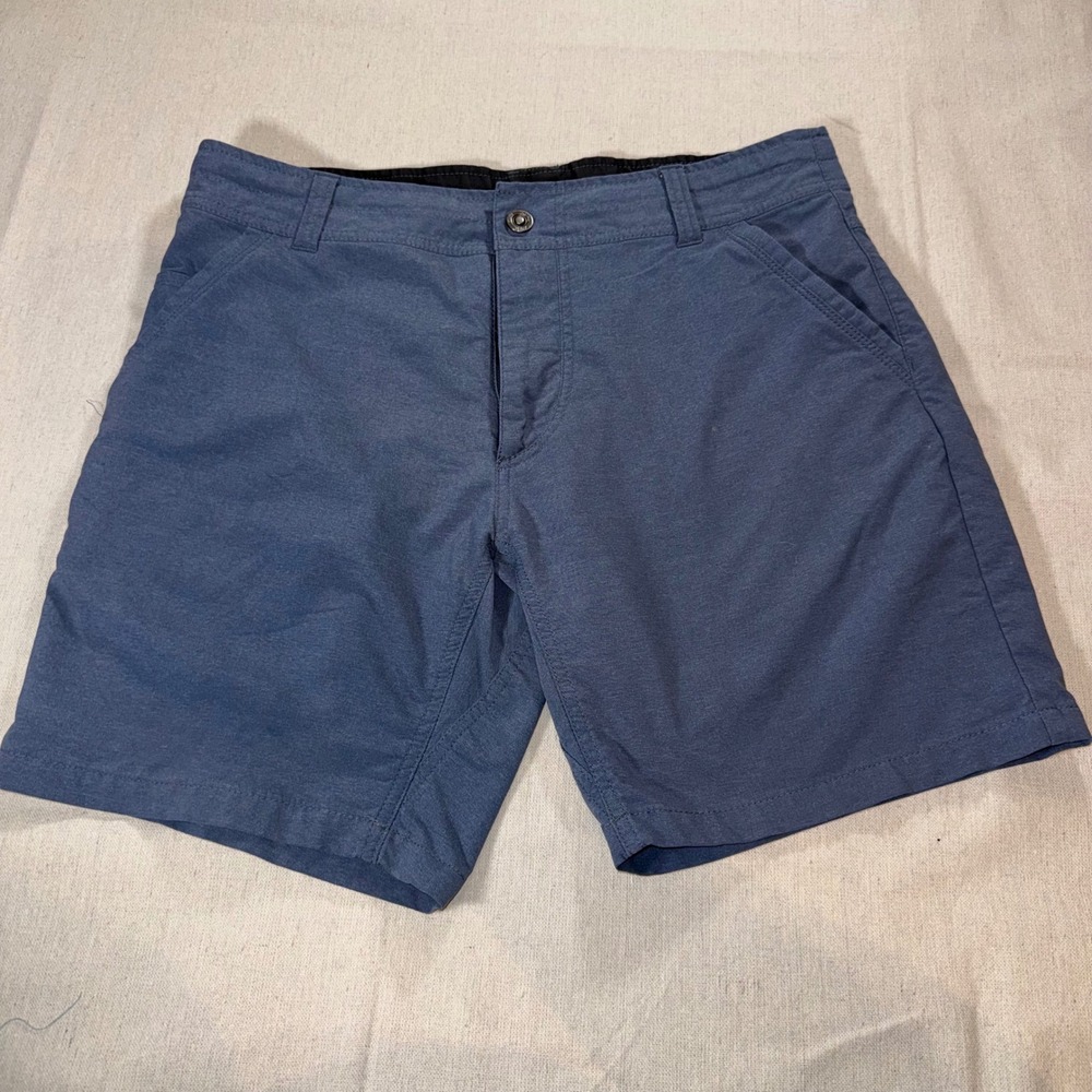 Kuhl Renegade Shorts Mens 34 Blue Hiking Outdoor Performance Cargo Snag Flaw